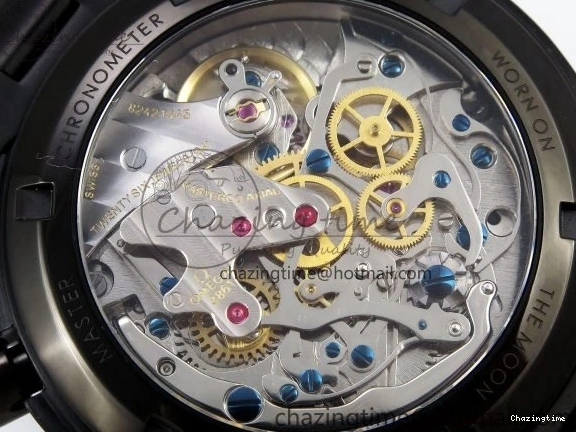 0128 Speedmaster Black Benom PVD Moon RMF Best Edition on PVD Bracelet Lemania HW WrinkleFree 7727